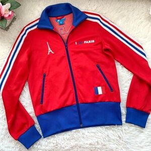 Vintage Adidas Originals I Love Paris Track Jacket EU 36